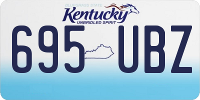 KY license plate 695UBZ