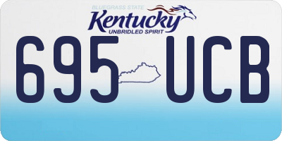 KY license plate 695UCB