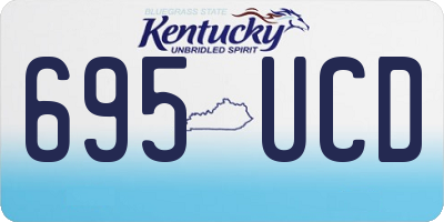KY license plate 695UCD