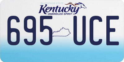KY license plate 695UCE