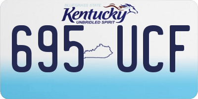 KY license plate 695UCF