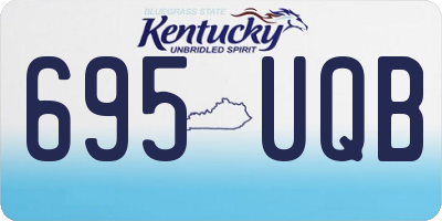 KY license plate 695UQB