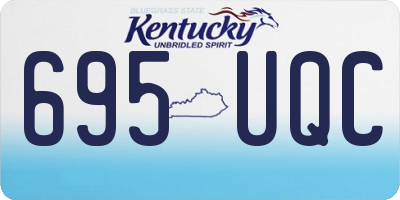 KY license plate 695UQC
