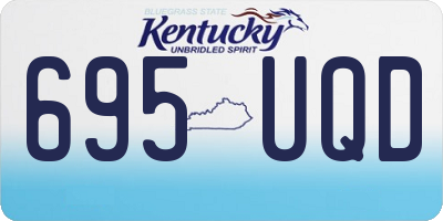 KY license plate 695UQD