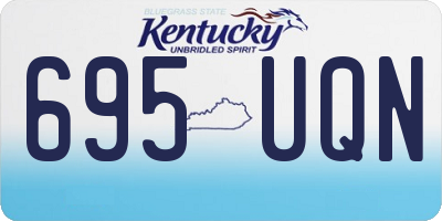 KY license plate 695UQN