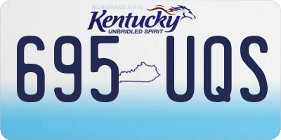 KY license plate 695UQS