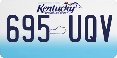 KY license plate 695UQV