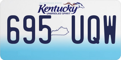 KY license plate 695UQW