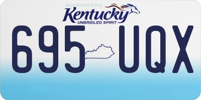 KY license plate 695UQX