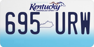 KY license plate 695URW