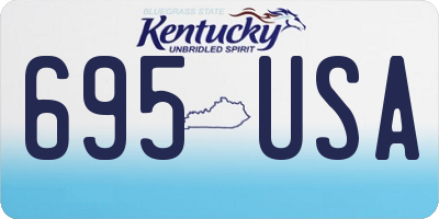 KY license plate 695USA