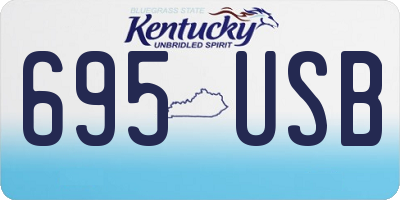 KY license plate 695USB