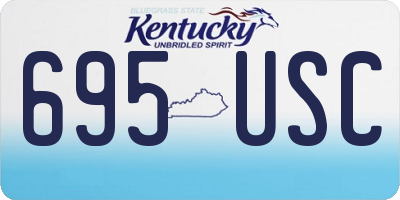 KY license plate 695USC