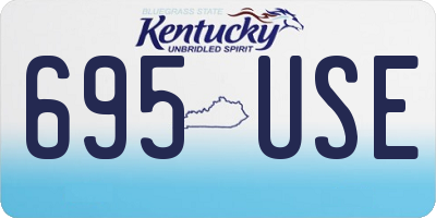 KY license plate 695USE