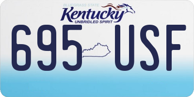 KY license plate 695USF