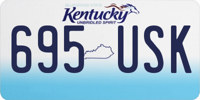 KY license plate 695USK