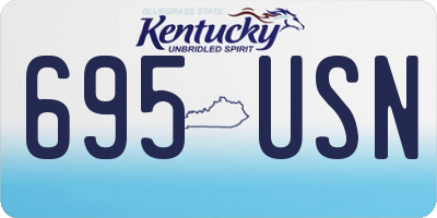 KY license plate 695USN