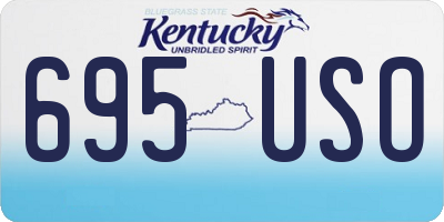 KY license plate 695USO
