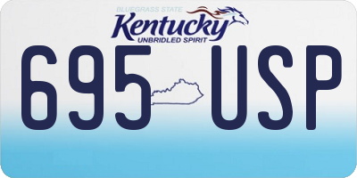 KY license plate 695USP