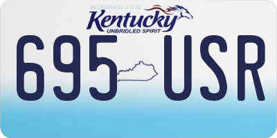 KY license plate 695USR