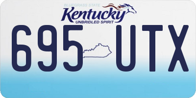 KY license plate 695UTX