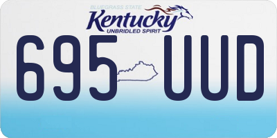 KY license plate 695UUD