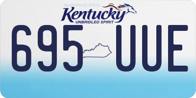 KY license plate 695UUE