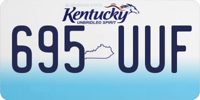 KY license plate 695UUF