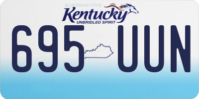 KY license plate 695UUN
