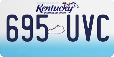 KY license plate 695UVC