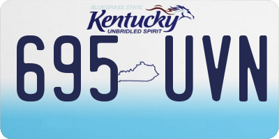 KY license plate 695UVN