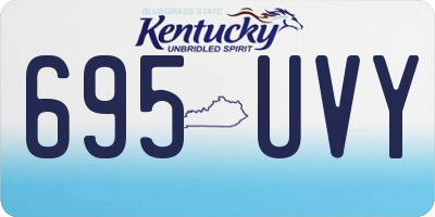 KY license plate 695UVY