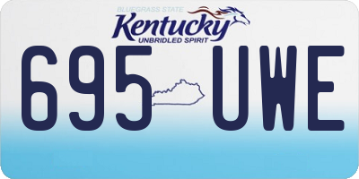 KY license plate 695UWE