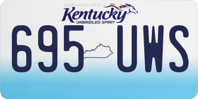 KY license plate 695UWS