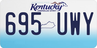 KY license plate 695UWY