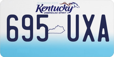 KY license plate 695UXA