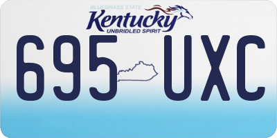 KY license plate 695UXC