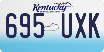 KY license plate 695UXK