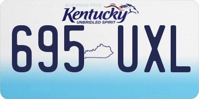 KY license plate 695UXL