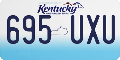 KY license plate 695UXU