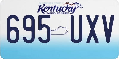 KY license plate 695UXV