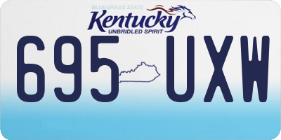 KY license plate 695UXW