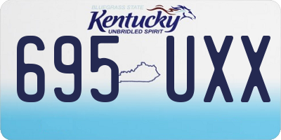 KY license plate 695UXX