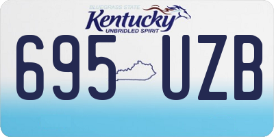 KY license plate 695UZB