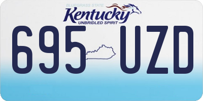 KY license plate 695UZD