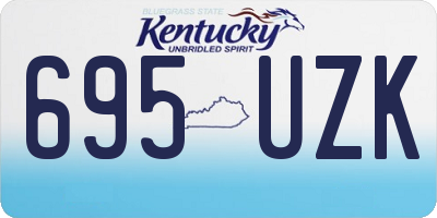 KY license plate 695UZK