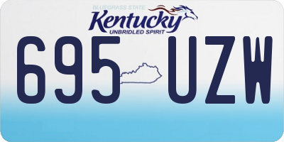 KY license plate 695UZW