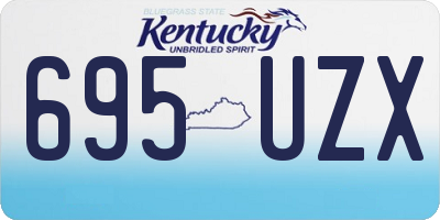 KY license plate 695UZX