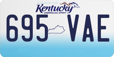 KY license plate 695VAE