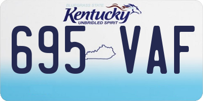 KY license plate 695VAF